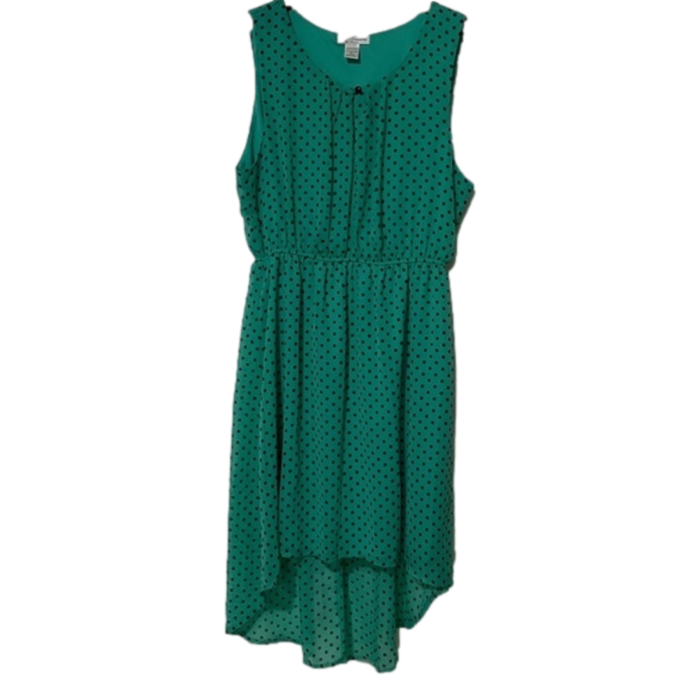 Luscious Los Angeles mint green and black polka-dot dress - Picture 1 of 11